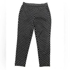 MICHAEL KORS Black w/ White Polka Dot Pants Trousers Office Business Casual Sz M